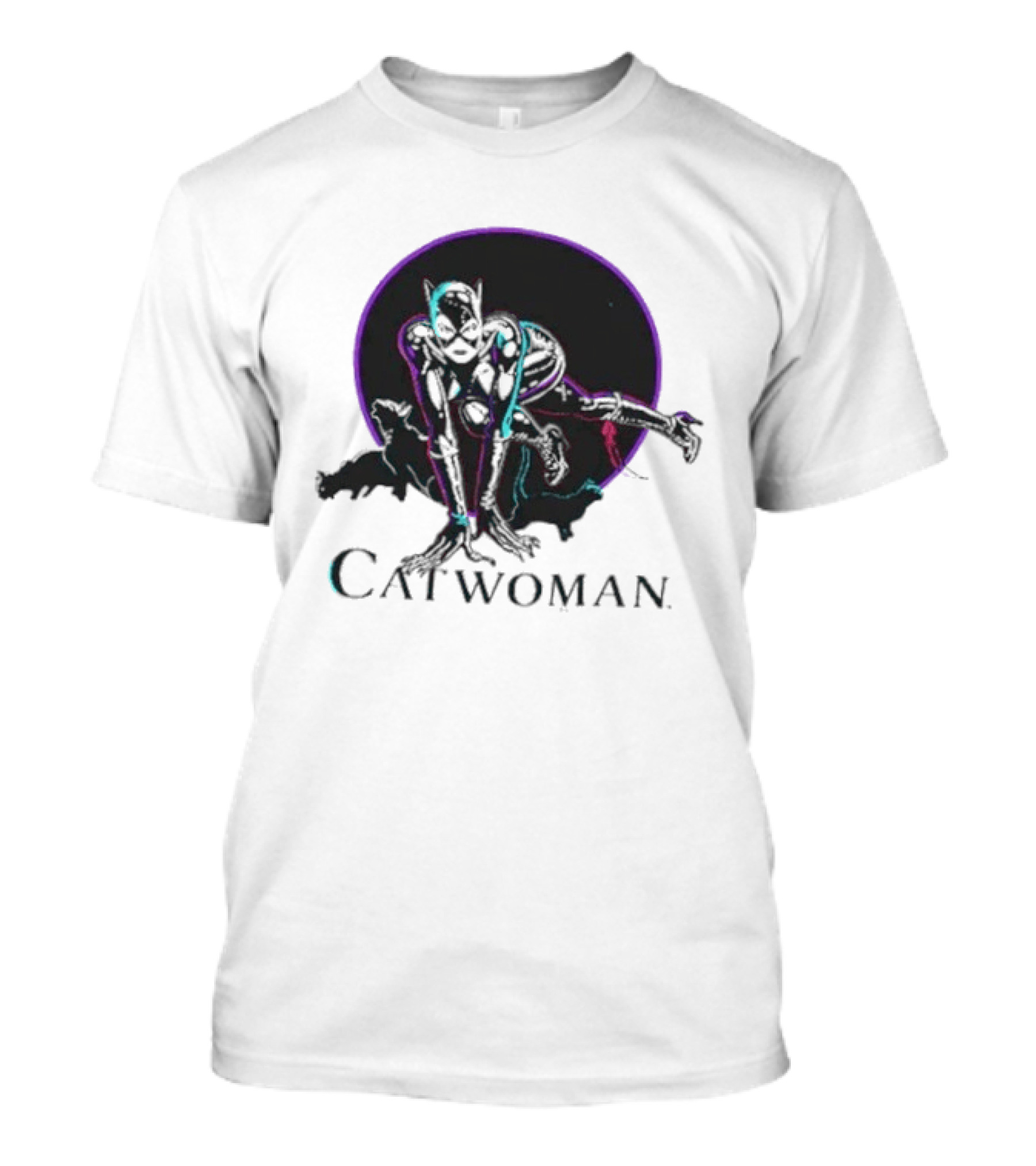 90s Catwoman Neon T-Shirt