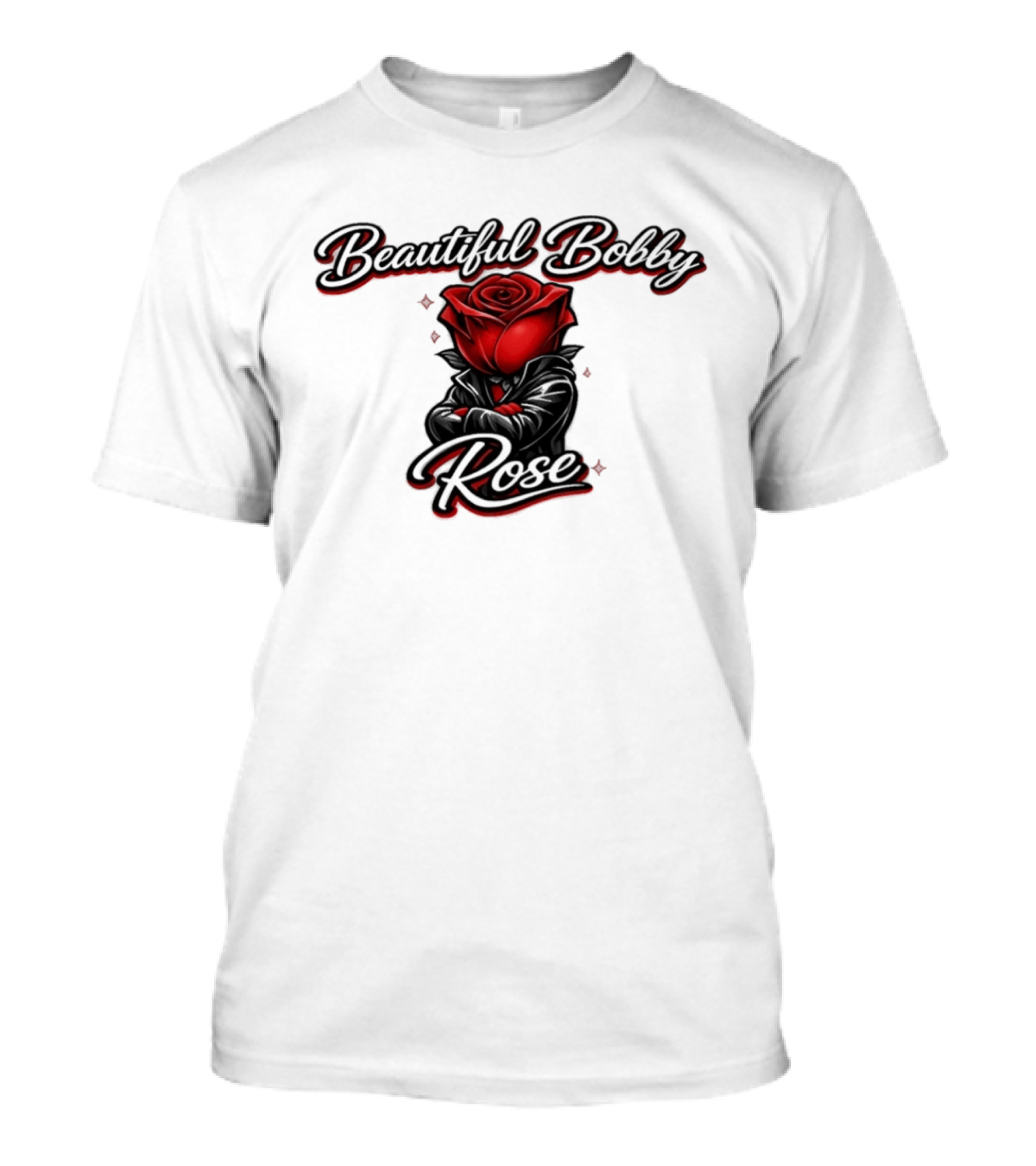 Beautiful Bobby Rose Red Flower T-Shirt