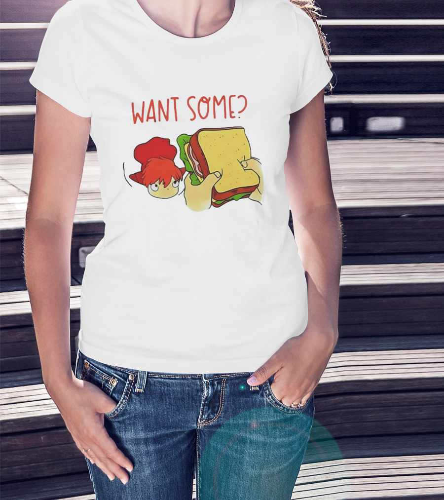Ponyo Flinching Want Some Sandwich Scene T-Shirt