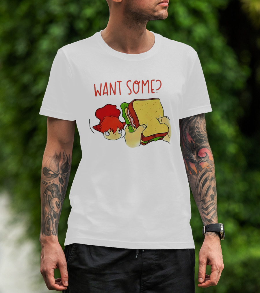 Ponyo Flinching Want Some Sandwich Scene T-Shirt