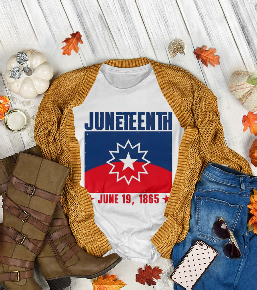 Juneteenth Red White Blue Freedom Flag June 19 1865 Emancipation Day T-Shirt