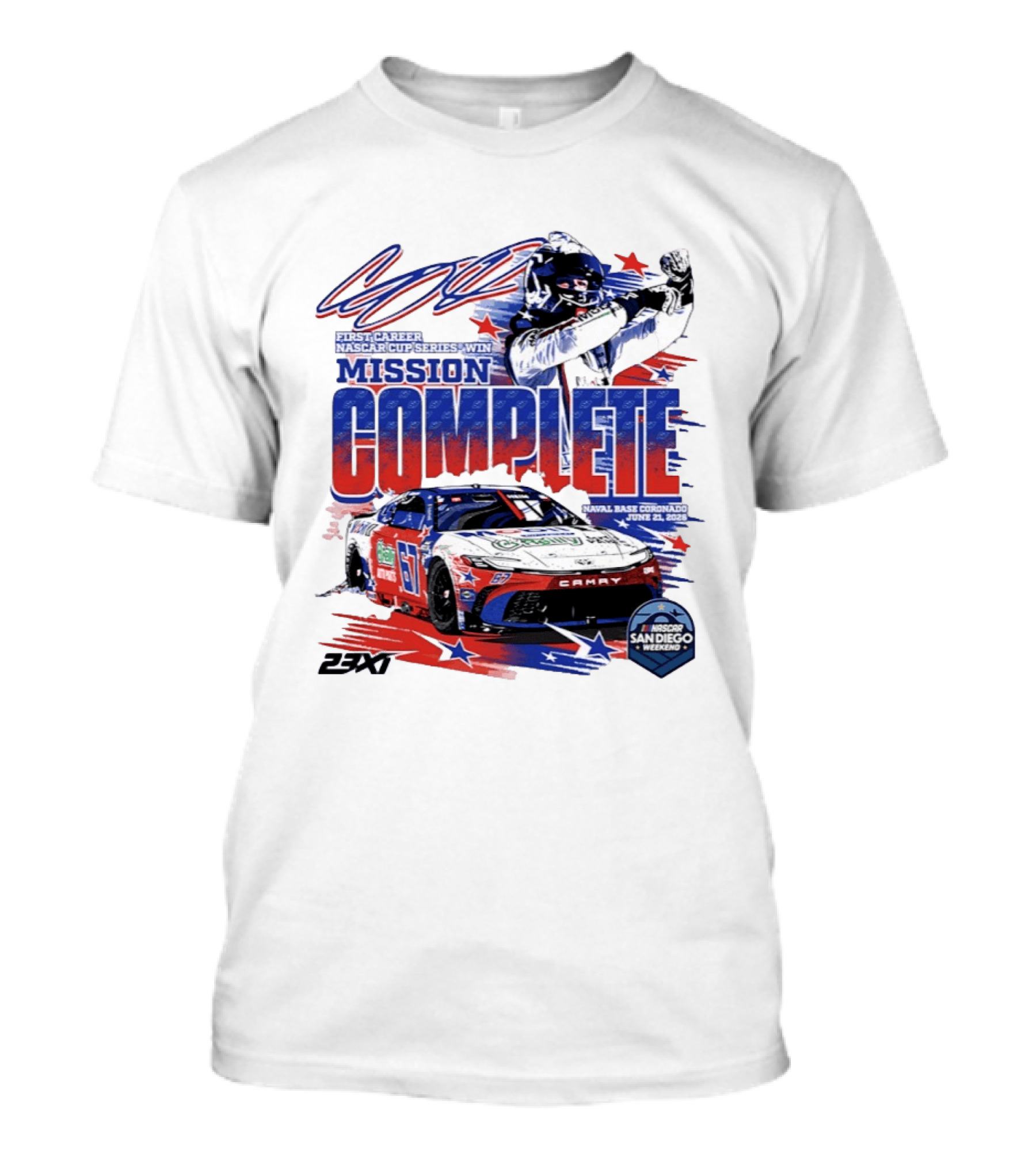 NASCAR San Diego 2023 First Career Cup Series Win Mission Complete T-Shirt