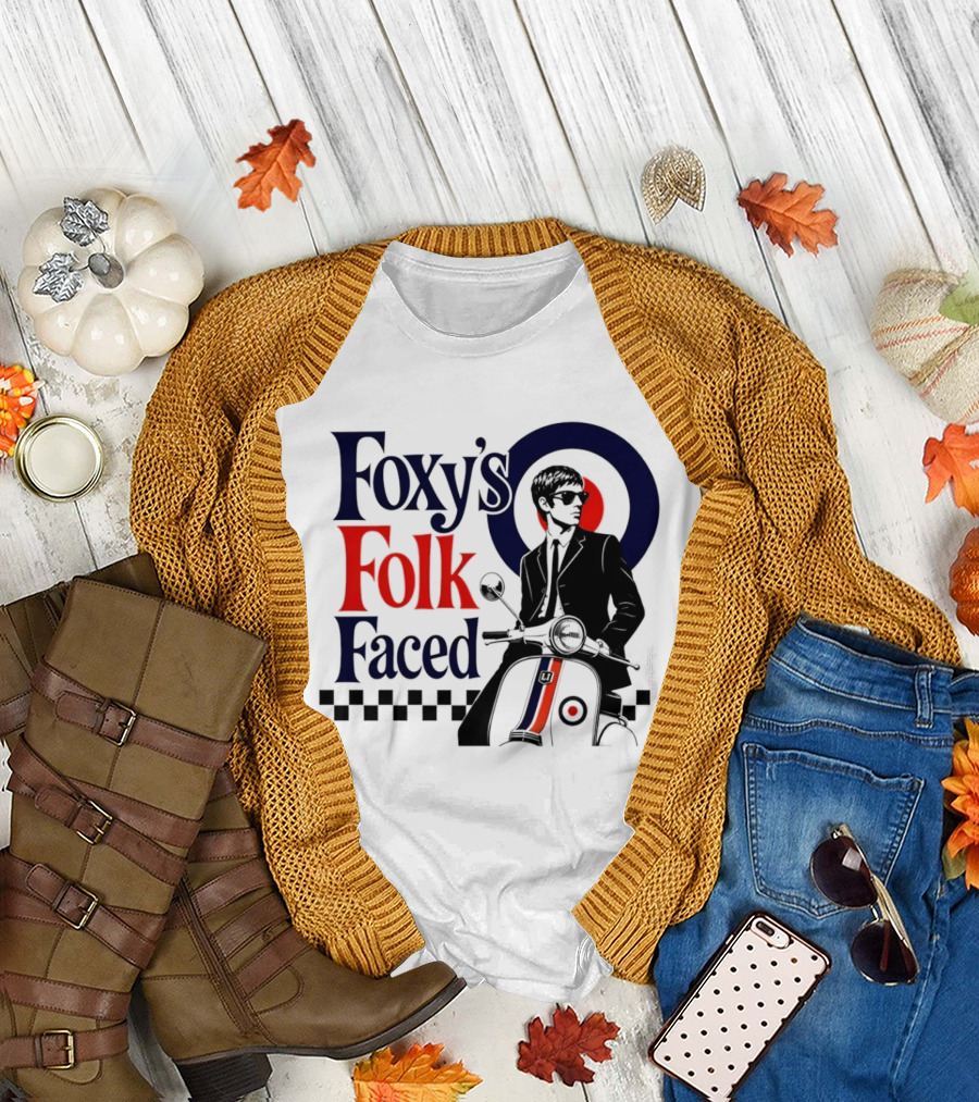 Foxy's Folk Faced Mod Scooter T-Shirt