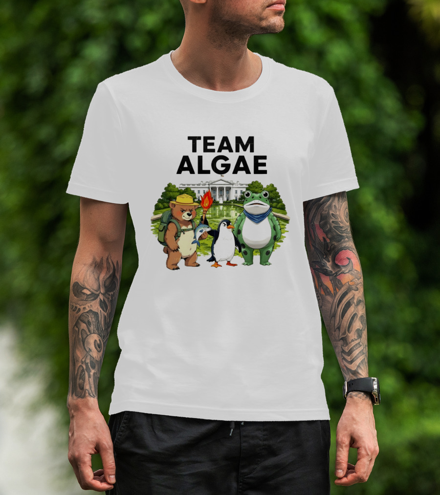 Team Algae Frog Penguin Bear White House 2026 Make Algae Great Again T-Shirt