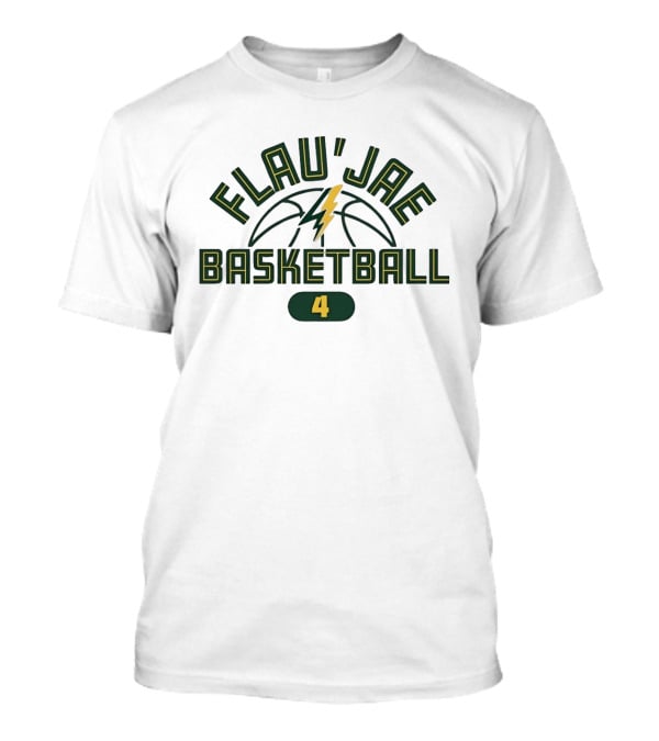 Flau'jae Basketball Lightning Bolt Number 4 T-Shirt
