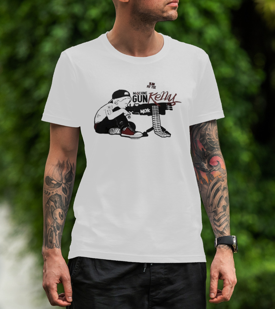 Machine Gun Kelly Slim Fit Black And Red Kid T-Shirt