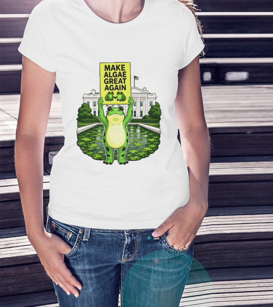 Frogs Team Algae Make Algae Great Again At White House 2026 T-Shirt