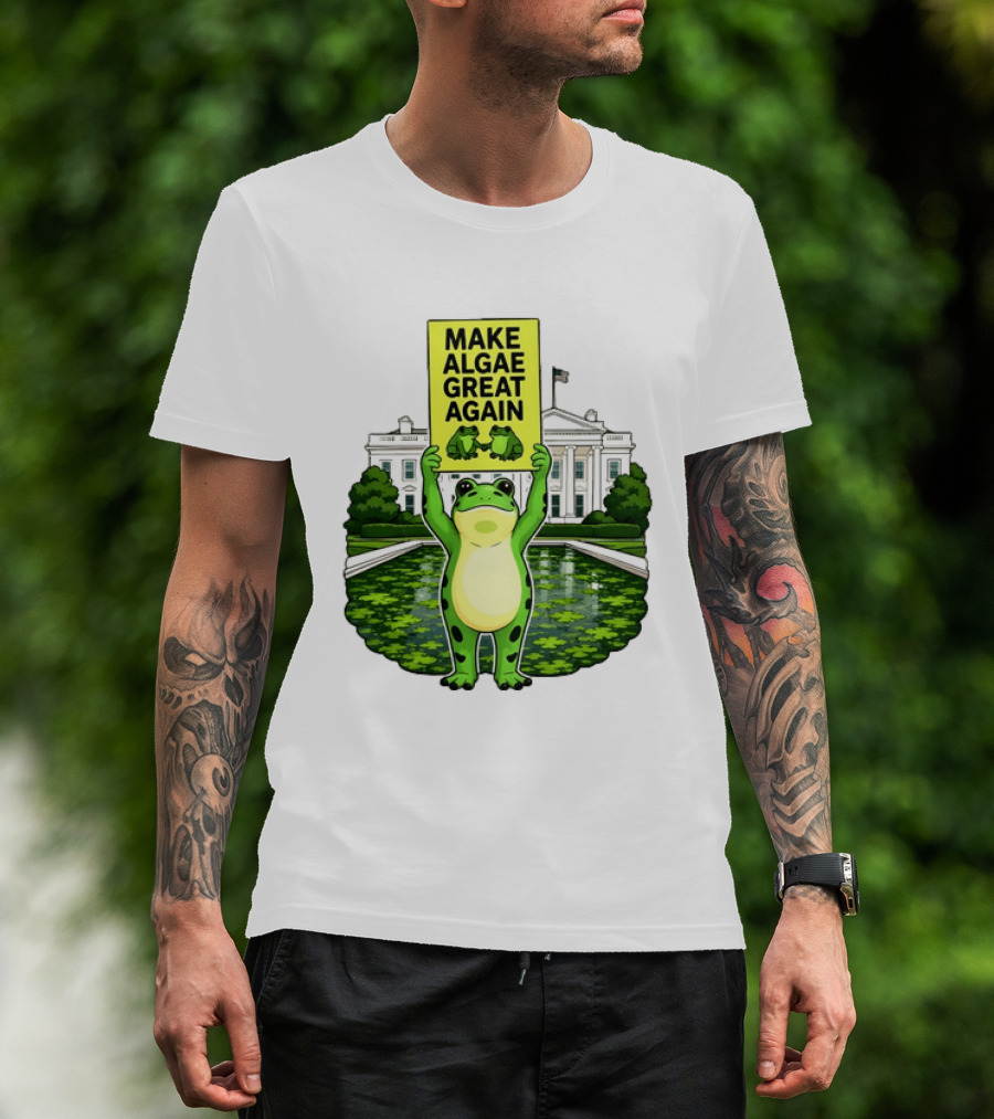 Frogs Team Algae Make Algae Great Again At White House 2026 T-Shirt