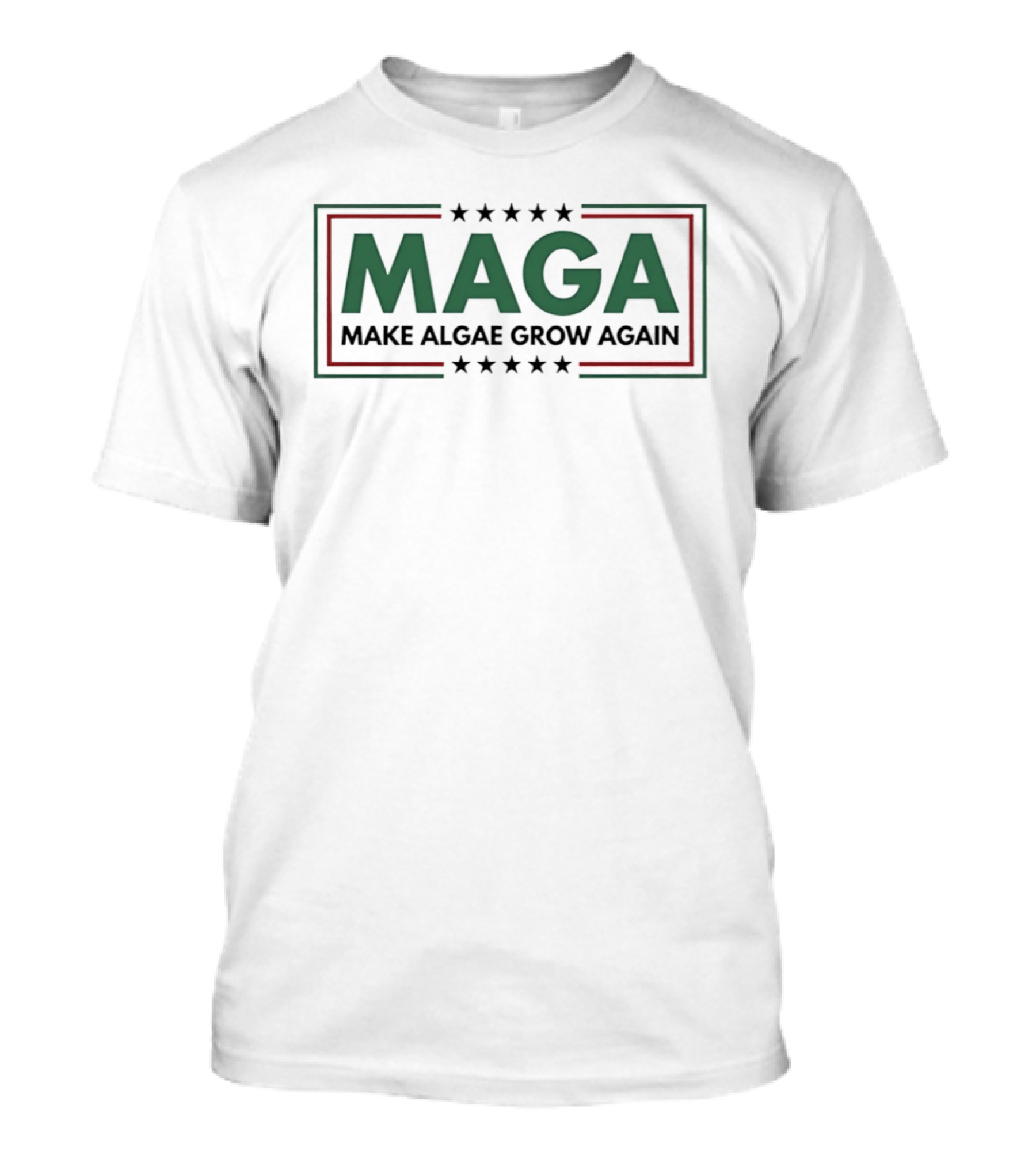 MAGA Make Algae Grow Again Stars Borders T-Shirt