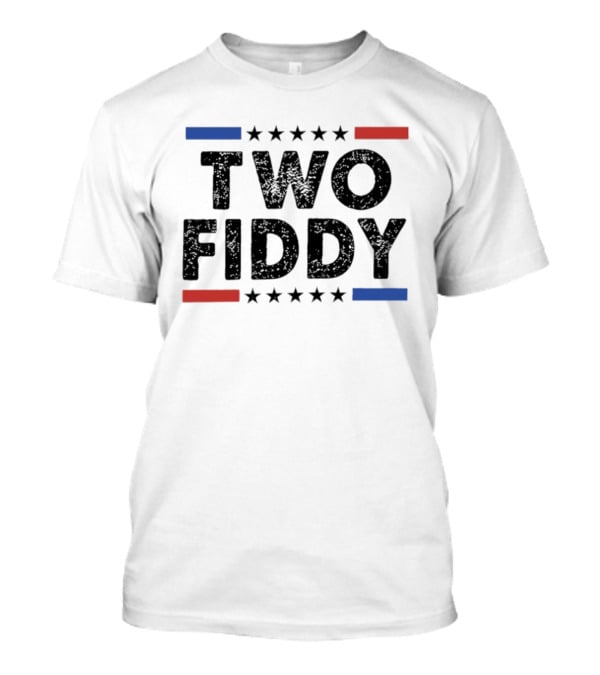 Two Fiddy Stars Red Blue United States T-Shirt