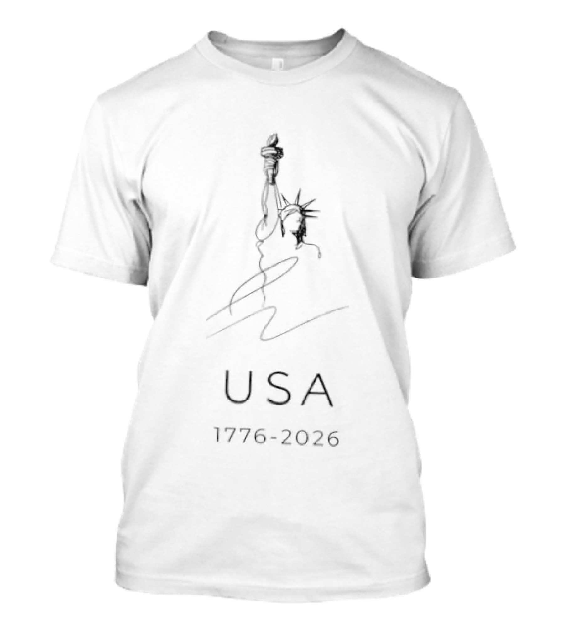 USA 1776 2026 Patriotic Statue Of Liberty T-Shirt