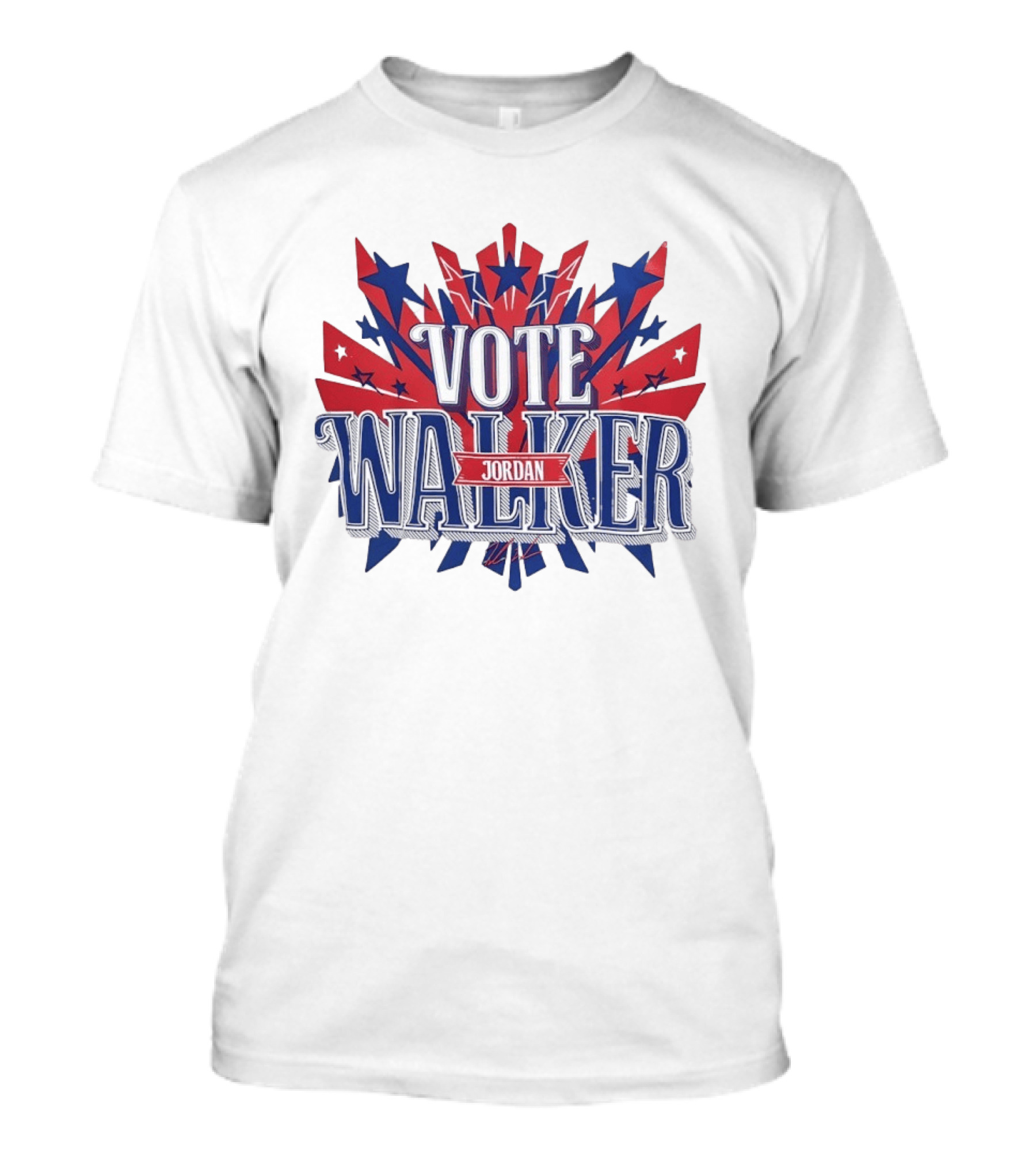 Vote Walker Jordan Patriotic Stars And Stripes T-Shirt