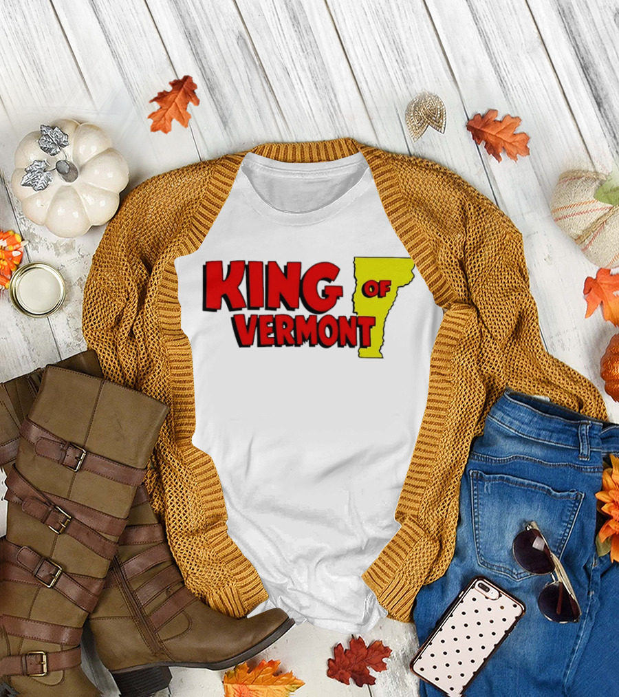 KING OF VERMONT Map T-Shirt