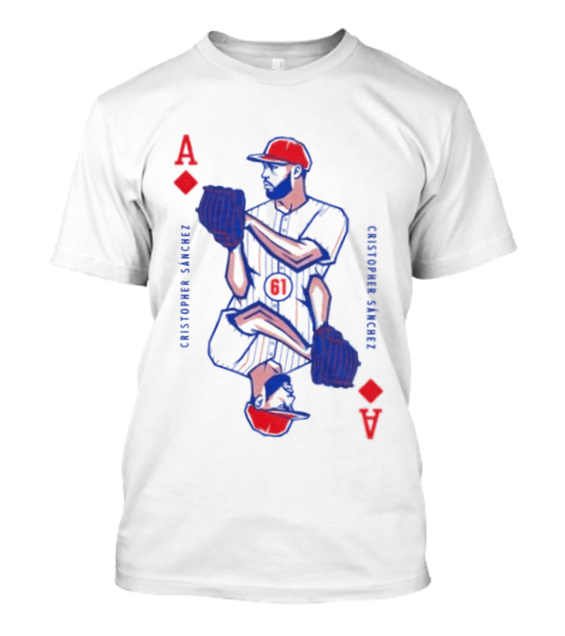 Cristopher Sánchez Philadelphia Phillies Ace Of Diamonds Playing Card T-Shirt