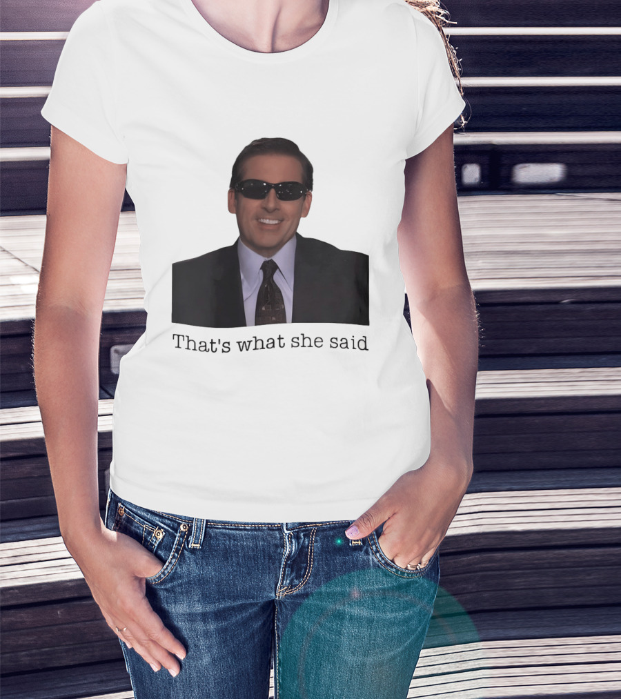 Michael Scott That's What She Said Sunglasses Suit T-Shirt