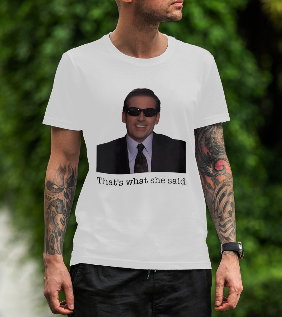 Michael Scott That's What She Said Sunglasses Suit T-Shirt