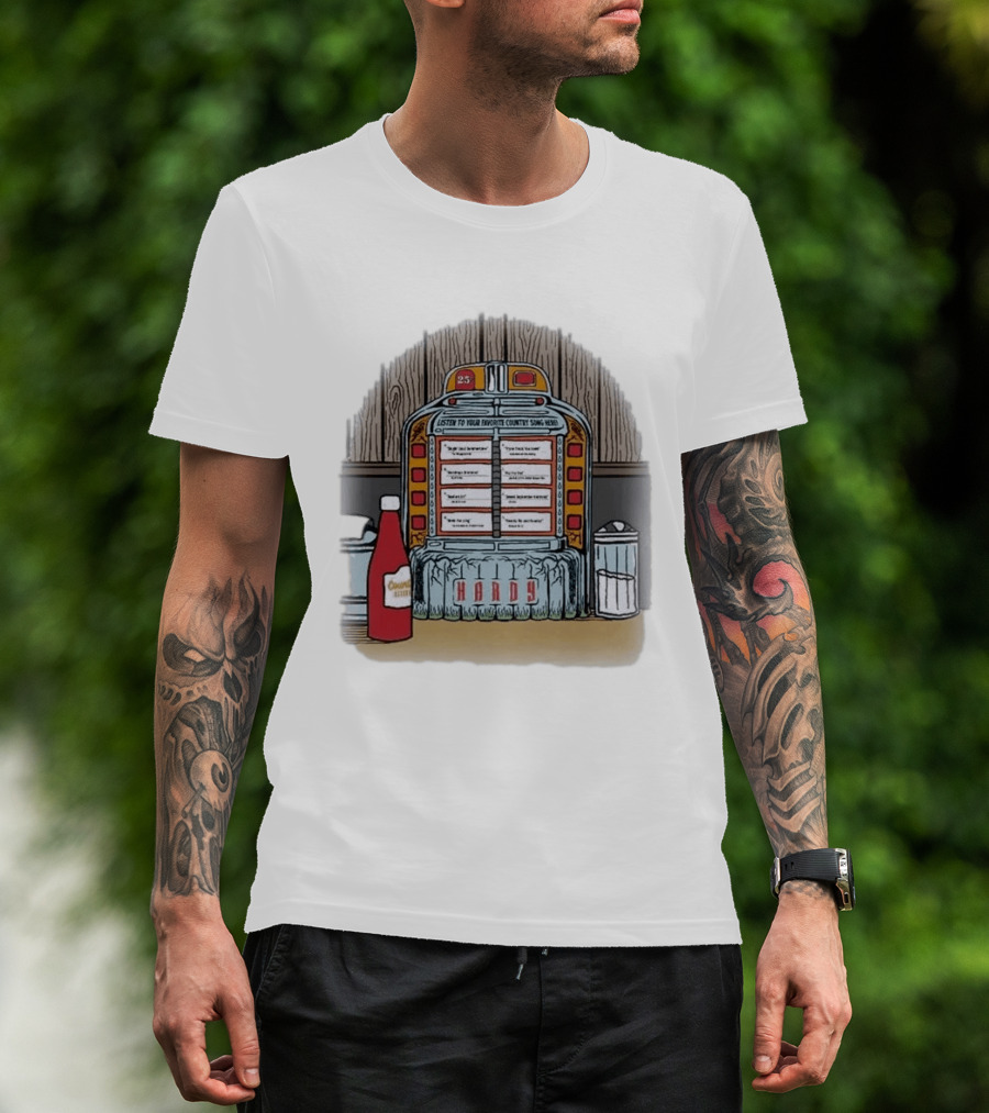 Hardy Jukebox Favorite Country Songs Vintage Scene T-Shirt