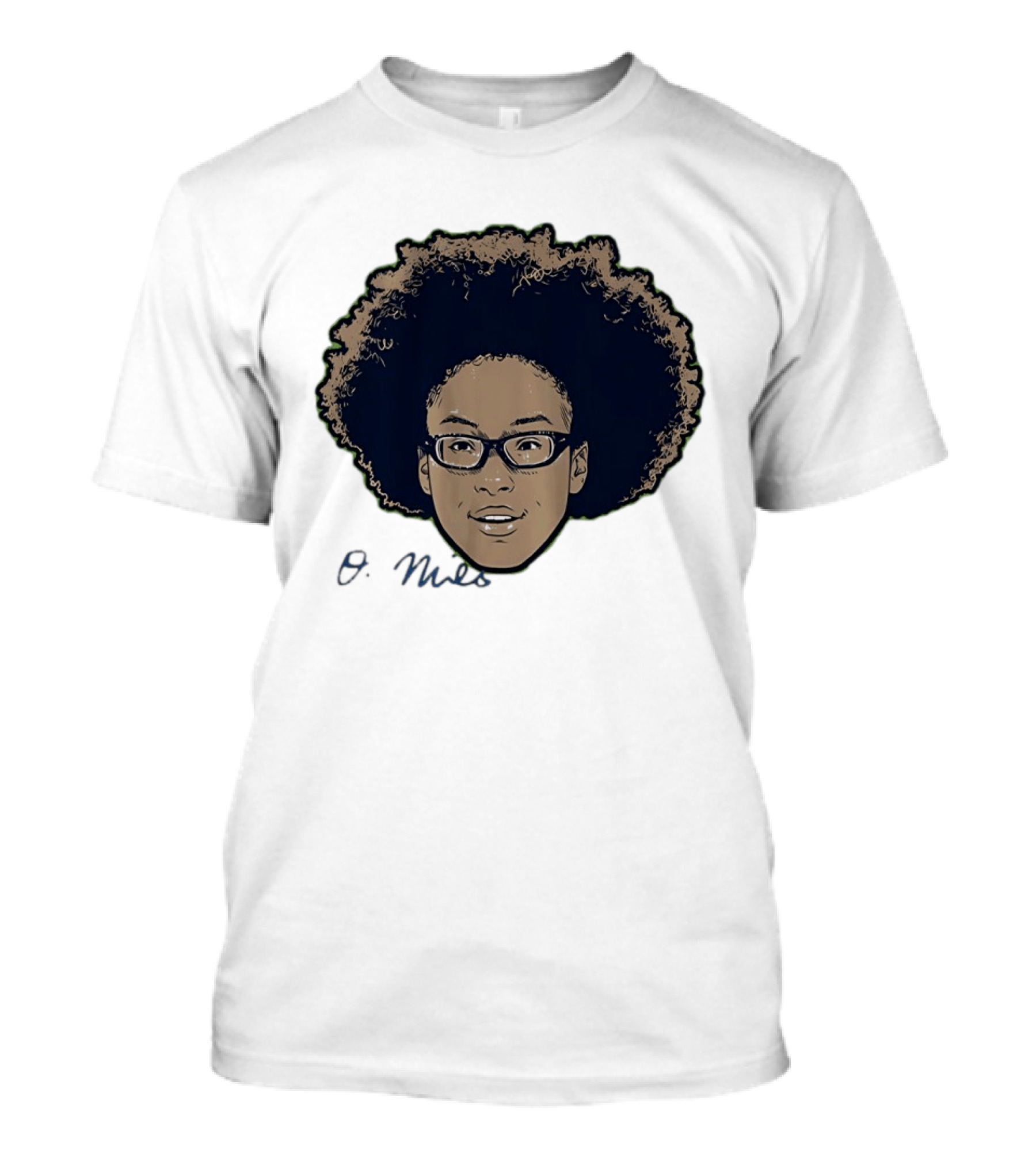 Olivia Miles Swag Afro Head WNBA Minnesota Lynx T-Shirt