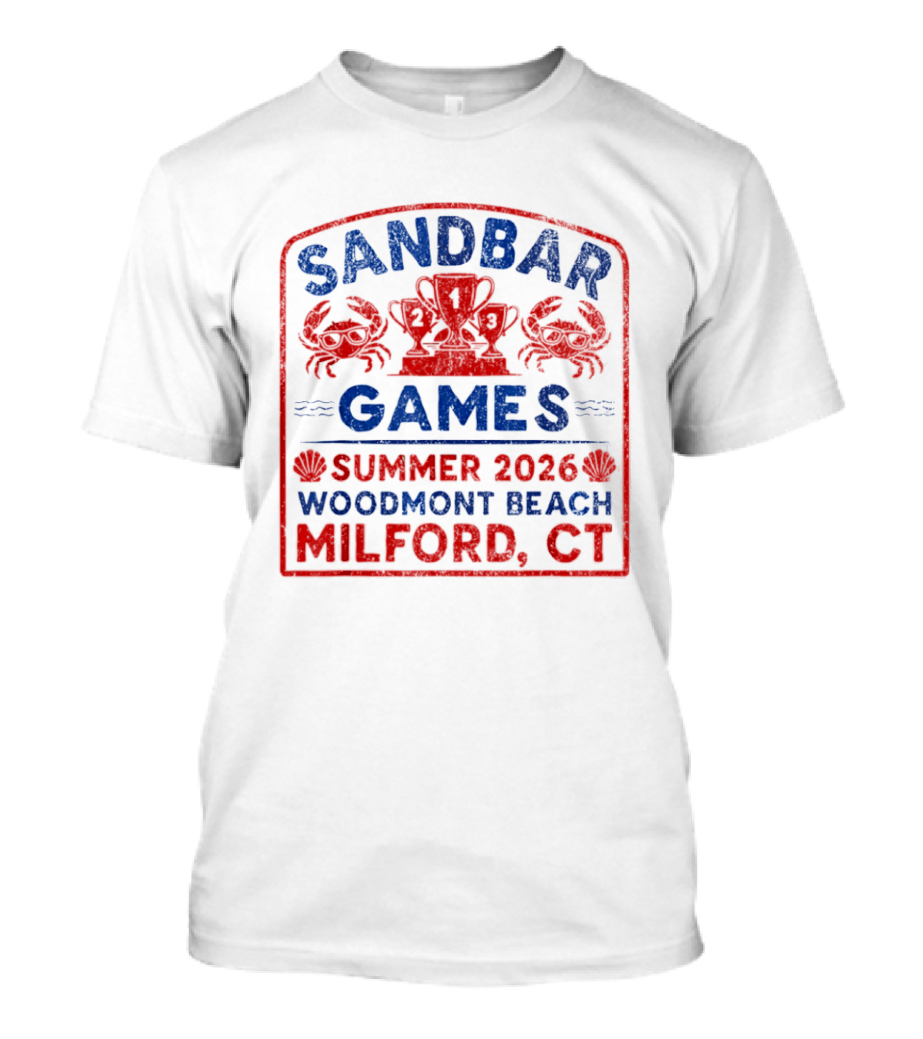 Sandbar Games Summer 2026 Woodmont Beach Milford CT Event T-Shirt