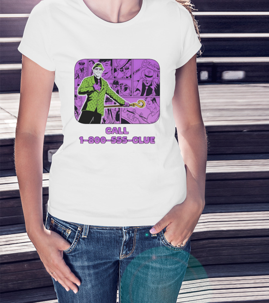 The Riddler Call 1 800 555 CLUE DC Comics Batman T-Shirt
