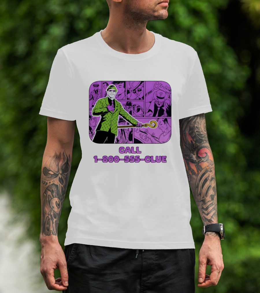 The Riddler Call 1 800 555 CLUE DC Comics Batman T-Shirt
