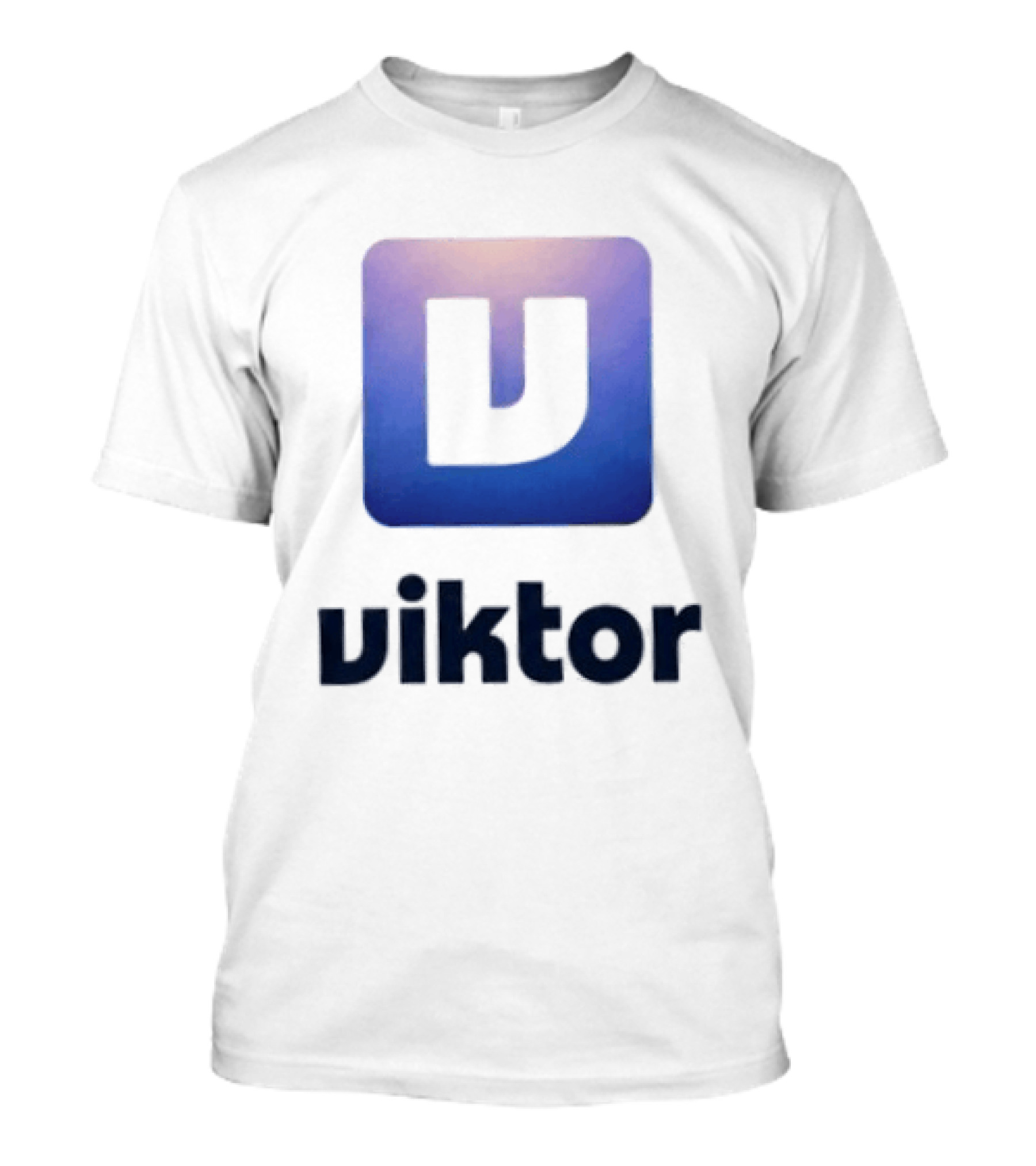 Viktor Square Icon Blue Gradient T-Shirt