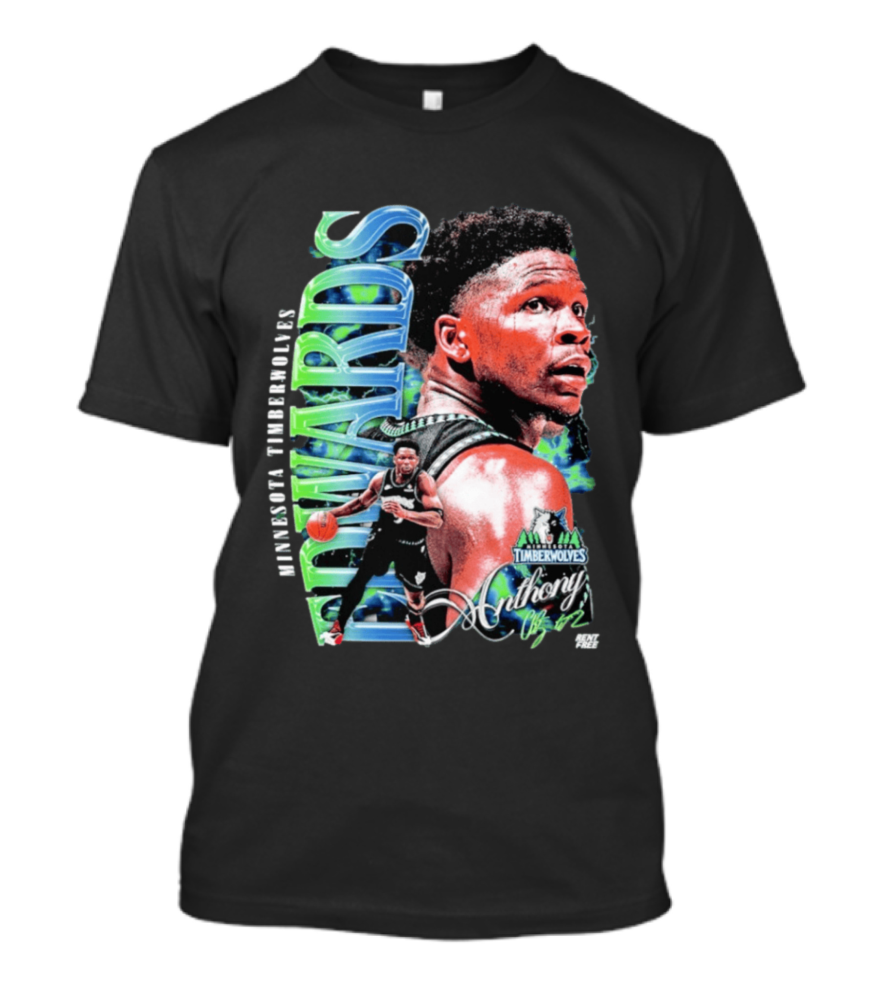 Anthony Edwards Minnesota Timberwolves Basketball Star Collage T-Shirt