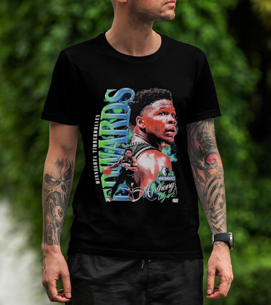 Anthony Edwards Minnesota Timberwolves Basketball Star Collage T-Shirt