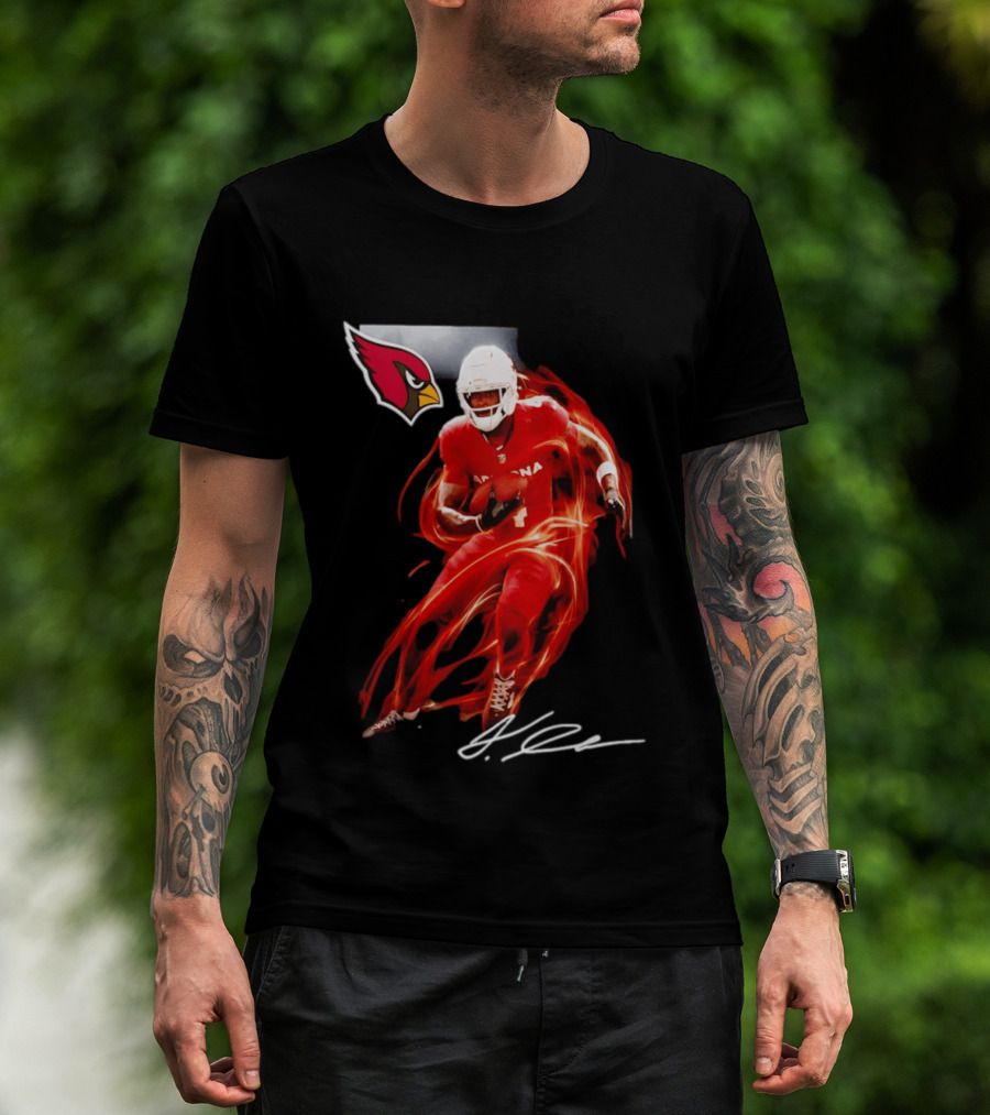 Arizona Cardinals Jeremiyah Love Legacy Rookie Football Player Signature Flame T-Shirt
