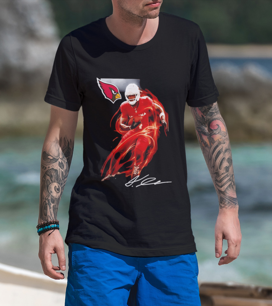 Arizona Cardinals Jeremiyah Love Legacy Rookie Football Player Signature Flame T-Shirt