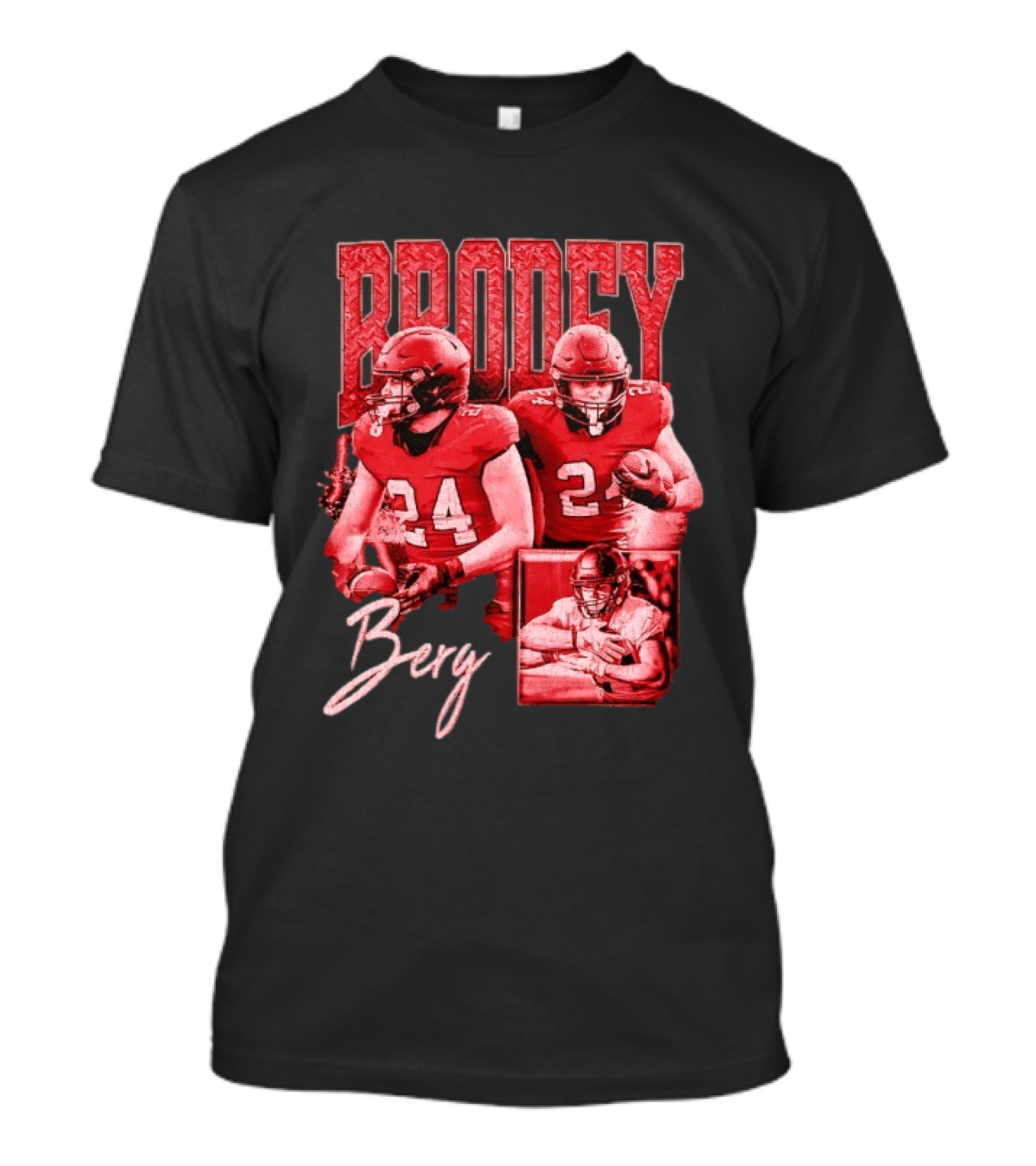 Brodey Berg Football 24 Player Athlete Sports T-Shirt