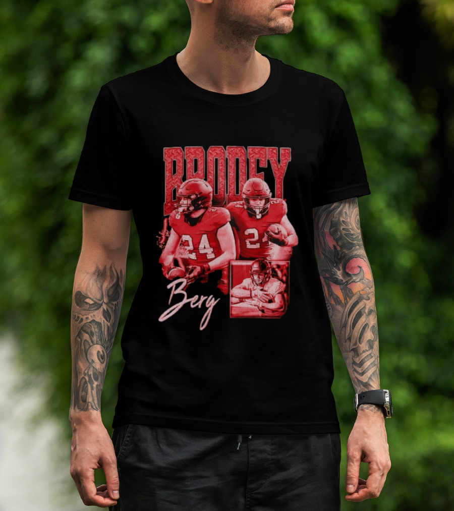 Brodey Berg Football 24 Player Athlete Sports T-Shirt