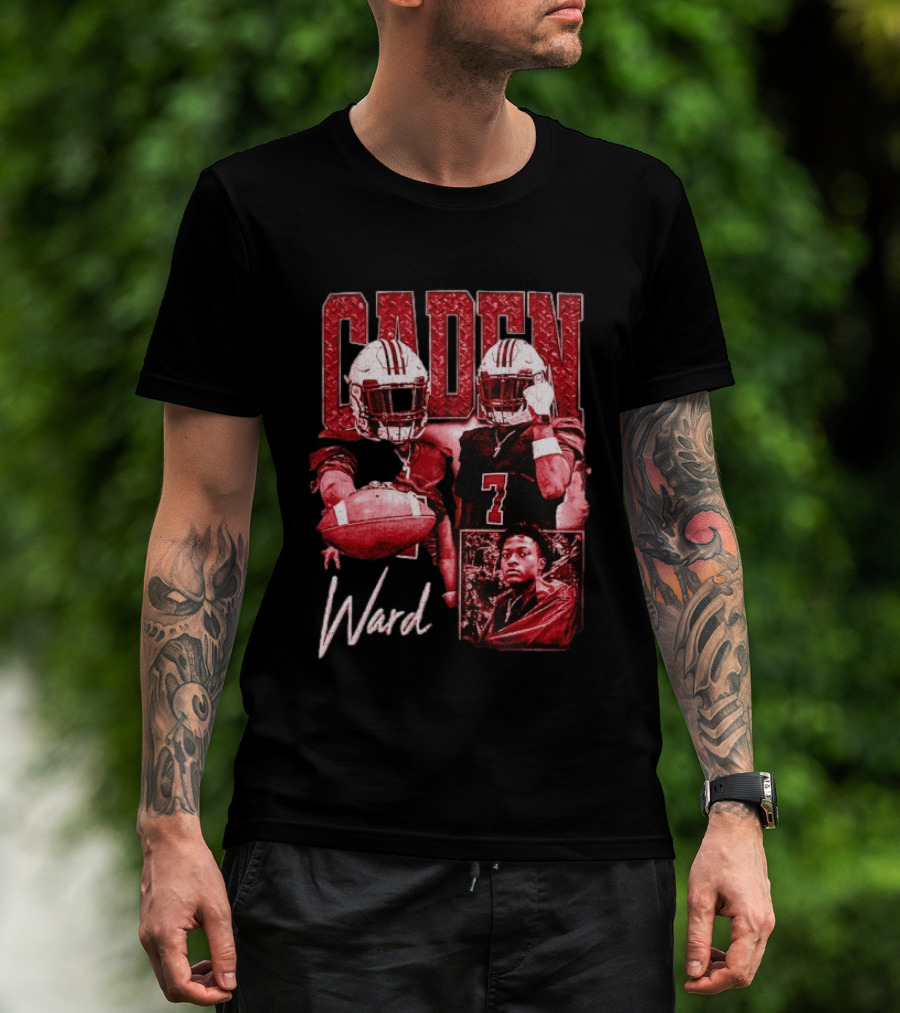 Caden Ward American Football Athlete Sports Number 7 T-Shirt