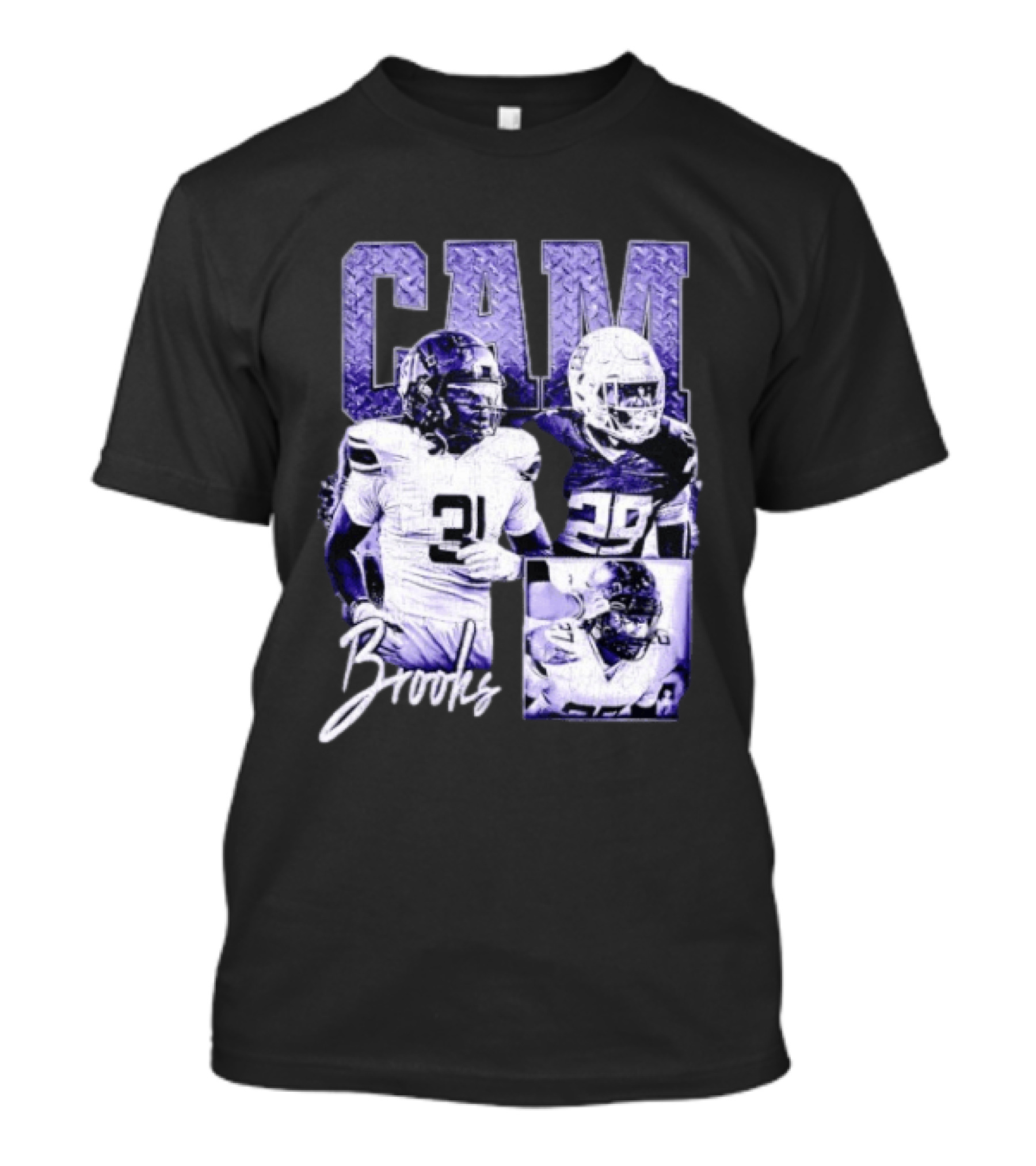 Cam Brooks Texas Longhorns Football NCAA Player Collage 31 29 T-Shirt