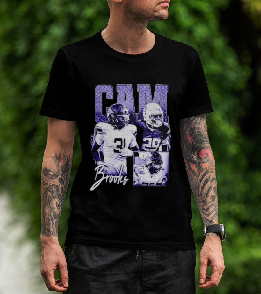 Cam Brooks Texas Longhorns Football NCAA Player Collage 31 29 T-Shirt
