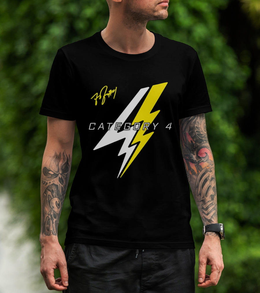 LSU Tigers Flau'jae Johnson Category 4 Lightning Bolt Signature T-Shirt