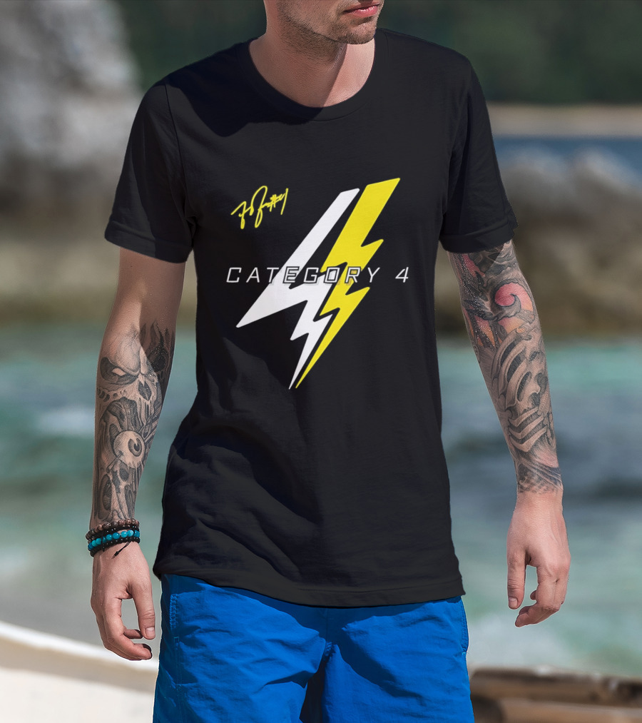 LSU Tigers Flau'jae Johnson Category 4 Lightning Bolt Signature T-Shirt