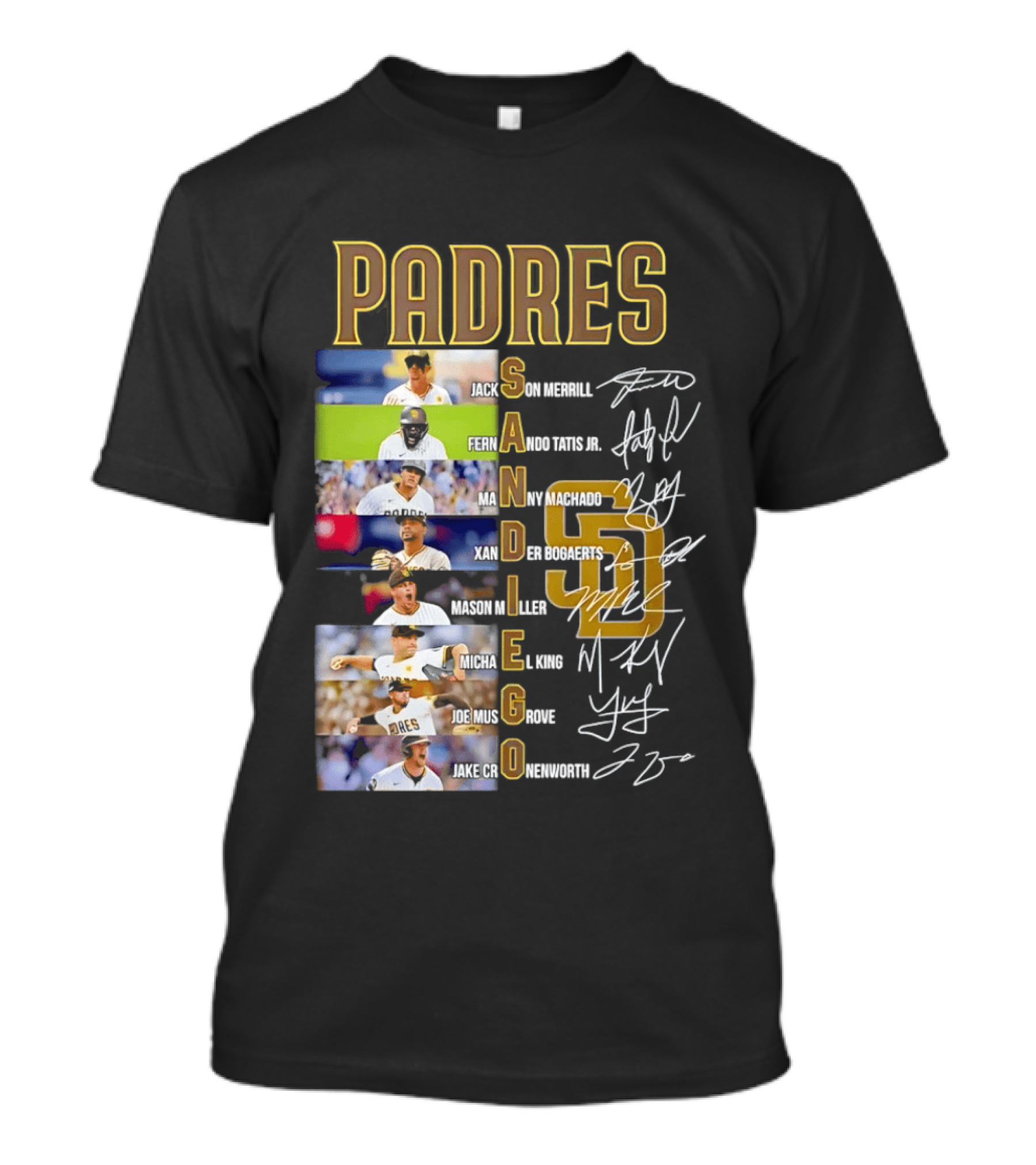 San Diego Padres Fernando Tatis Jr Manny Machado Xander Bogaerts Joe Musgrove Baseball T-Shirt