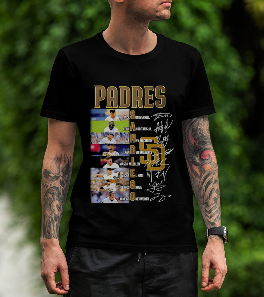 San Diego Padres Fernando Tatis Jr Manny Machado Xander Bogaerts Joe Musgrove Baseball T-Shirt