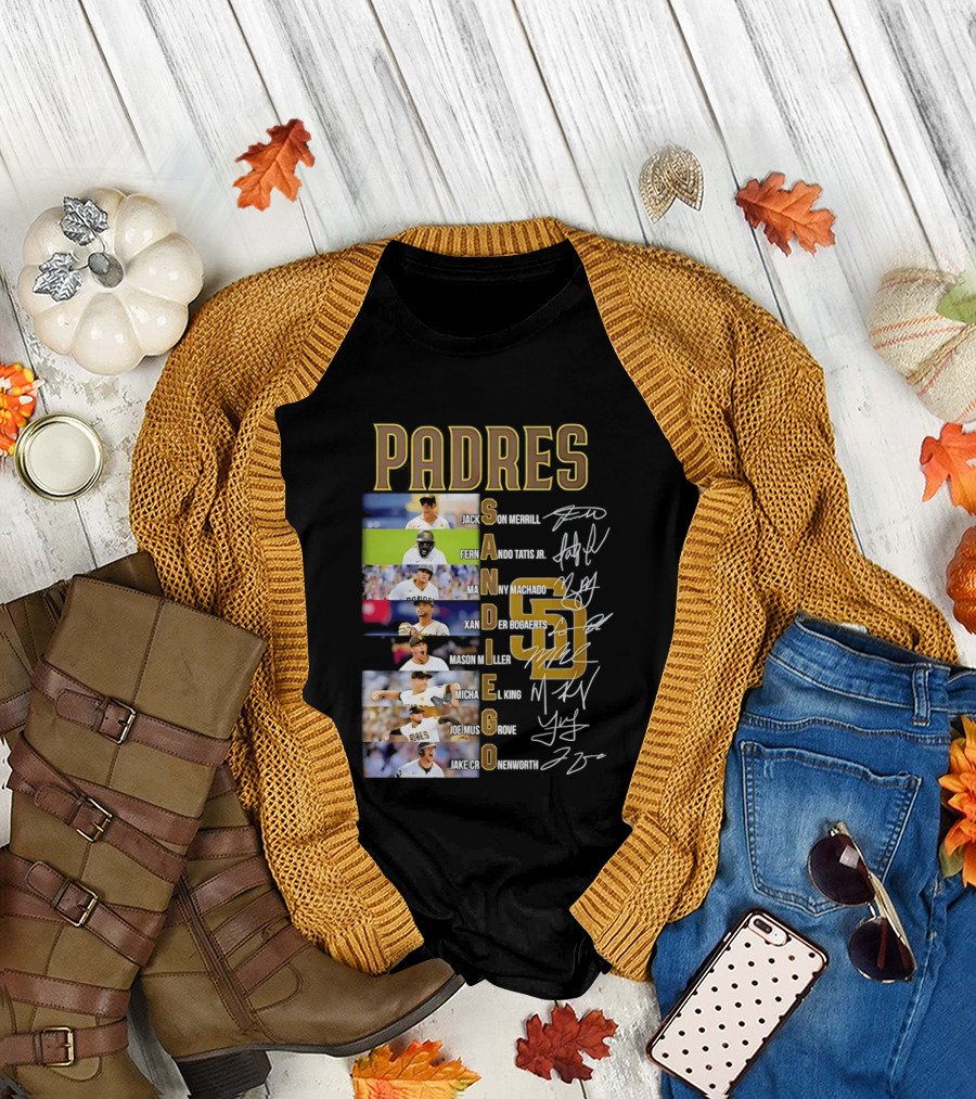 San Diego Padres Fernando Tatis Jr Manny Machado Xander Bogaerts Joe Musgrove Baseball T-Shirt