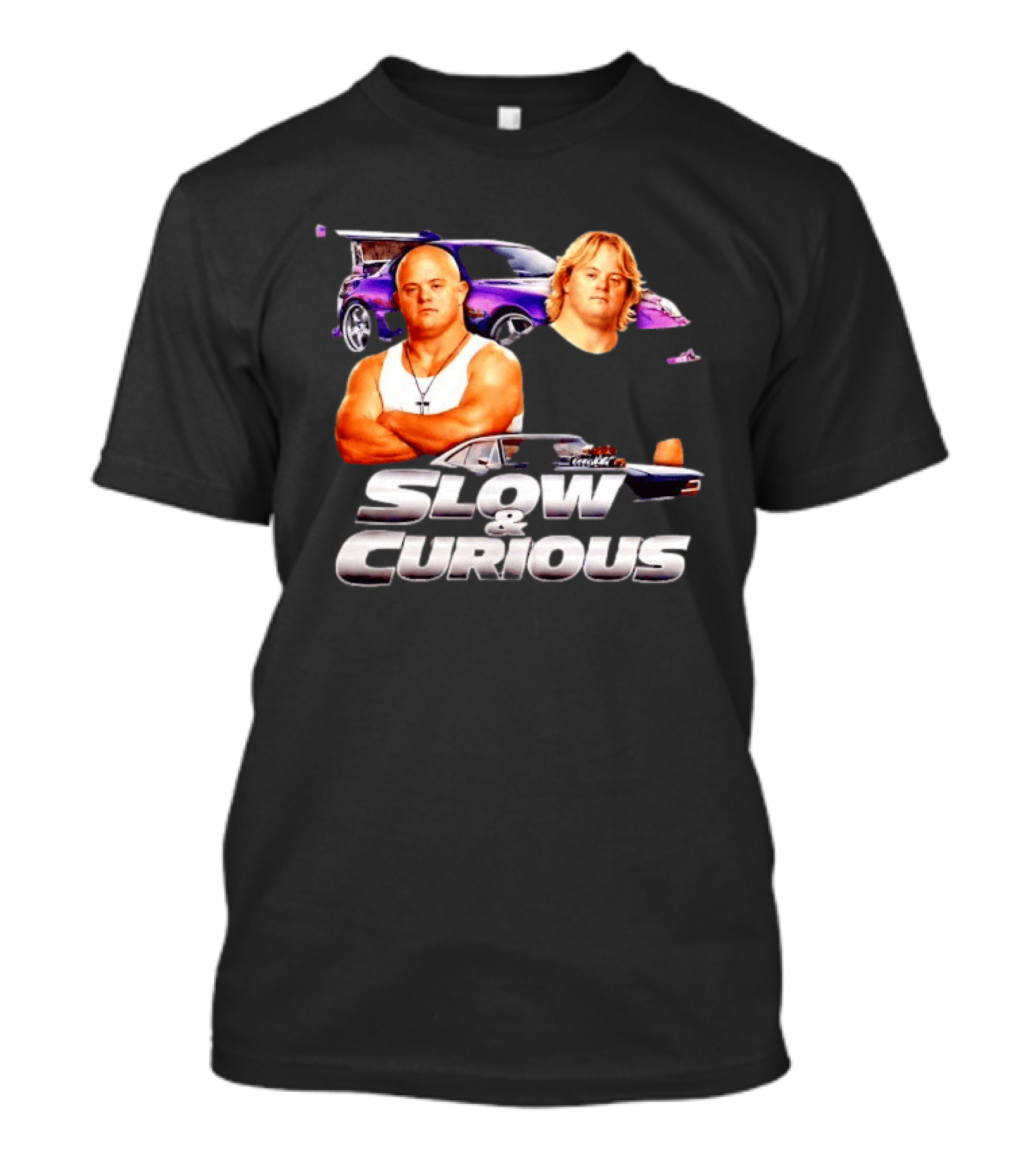 Slow And Curious Funny Car Movie Parody Racing T-Shirt