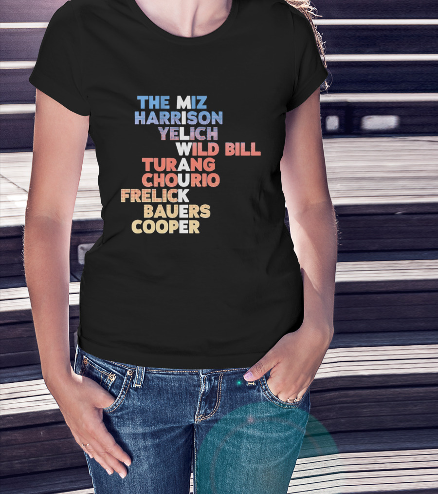 Milwaukee Brewers 2026 Roster Names The Miz Harrison Yelich Wild Bill Turang Chourio Frelick Bauers Cooper T-Shirt