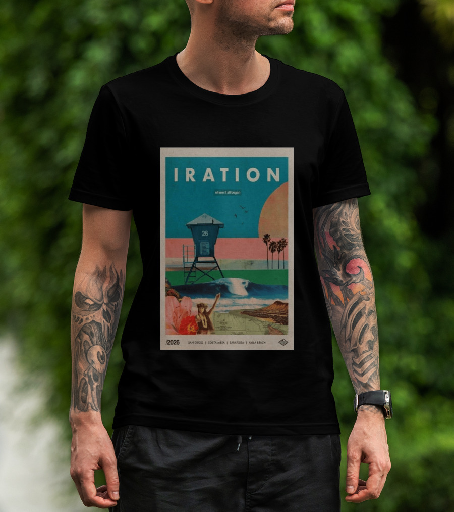 Iration Where It All Began June 27 2026 Saratoga San Diego Costa Mesa Avila Beach T-Shirt