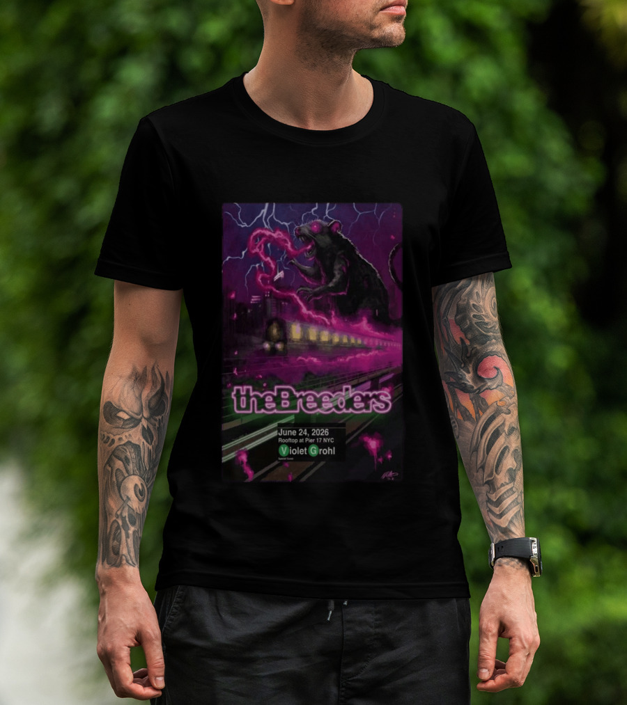 The Breeders June 24 2026 Rooftop At Pier 17 NYC Violet Grohl Guest T-Shirt