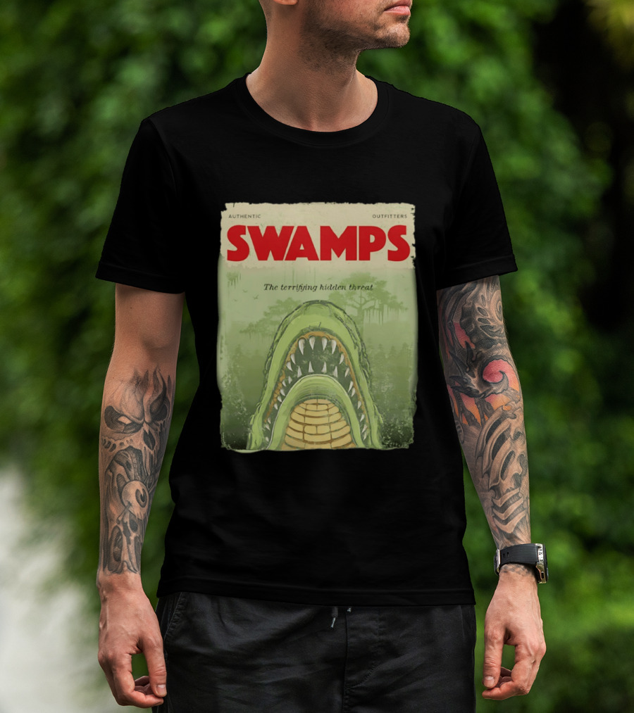 Authentic Outfitters Swamps The Terrifying Hidden Threat T-Shirt