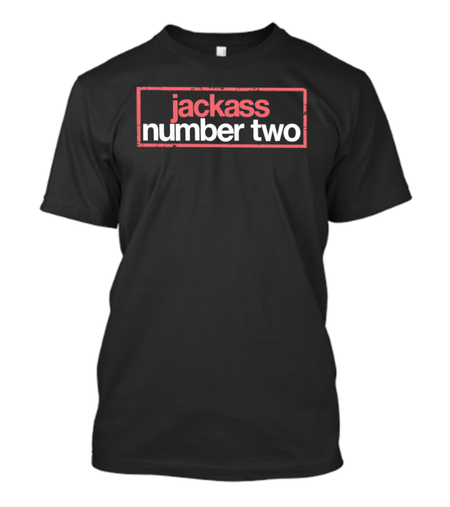 Jackass Number Two Red And White Stencil T-Shirt