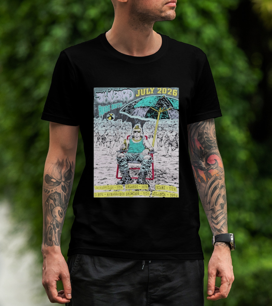Jailbird Heads South July 2026 Tour Jacksonville Orlando Miami Tampa Atlanta T-Shirt