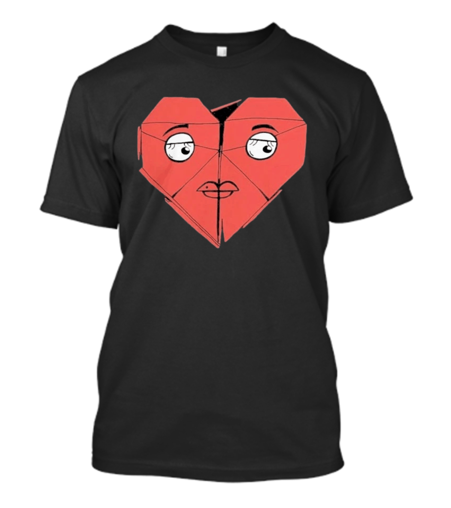 James Marriott Romanticise This Origami Heart Face T-Shirt