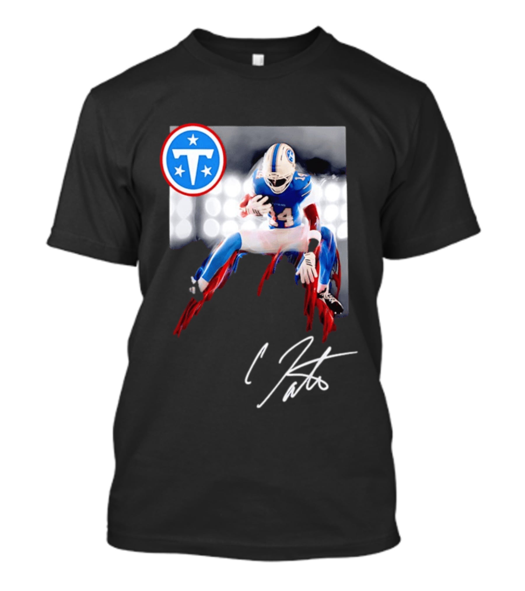 Tennessee Titans Carnell Tate Rookie Legacy 14 Blue Red T-Shirt