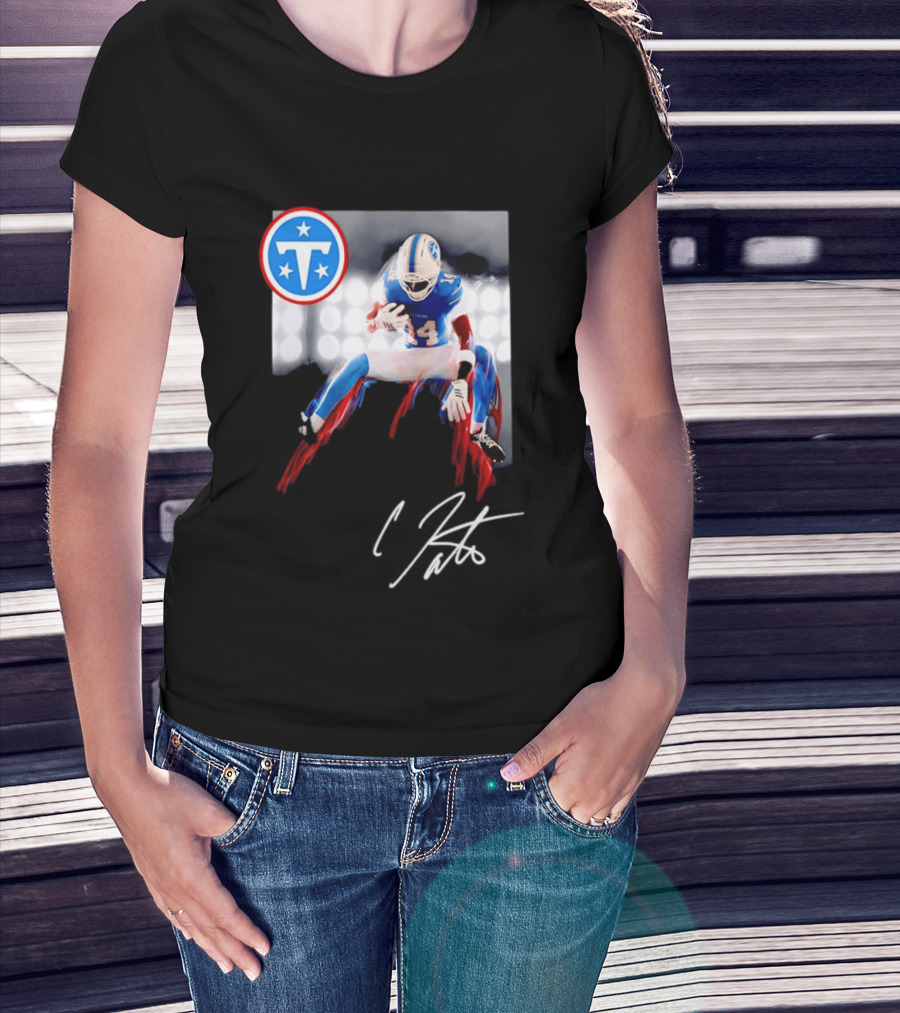 Tennessee Titans Carnell Tate Rookie Legacy 14 Blue Red T-Shirt